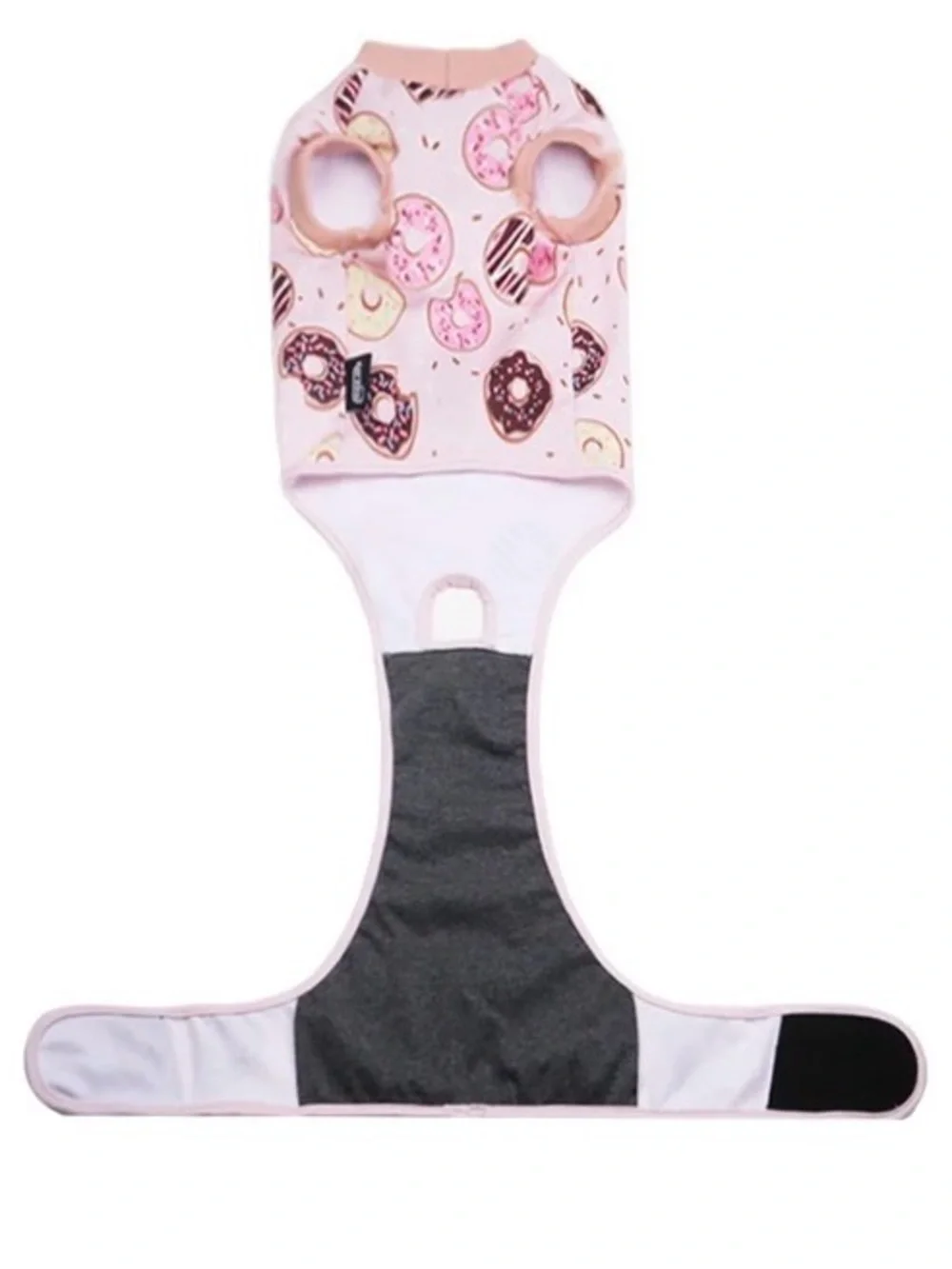 Pink Donut Print Dog recovery pajamas